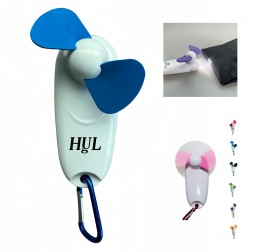 2 In l Portable Mini Led Handheld Cooling Fan With Carabiner