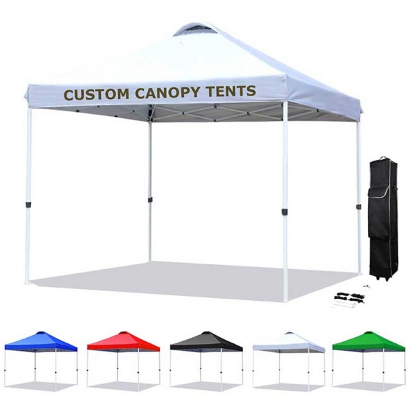 10" Full Color Pop Up Tent Kit With Vented Canopy