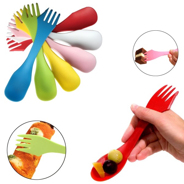 3 in 1 Multi-functional Plastic Sporks