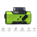 Survival Solar Emergency Flashlight Crank Radio