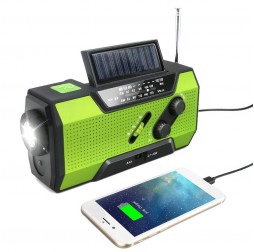 Survival Solar Emergency Flashlight Crank Radio