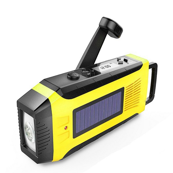 Survival Solar Hand Crank Flashlight NOAA Radio