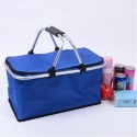 Insulated Foldable Or Collapsible Picnic Basket Or Cooler Bag