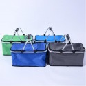 Insulated Foldable Or Collapsible Picnic Basket Or Cooler Bag