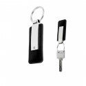 Rectangular Keychain w/ Leather Accent