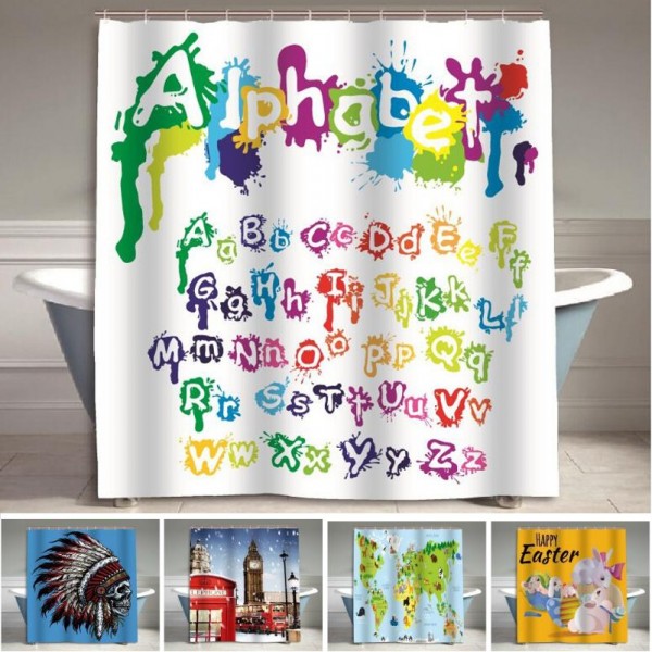 Custom Printed Colorful Shower Curtain