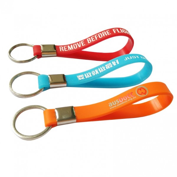 Customized Silicone Wristband Keychain