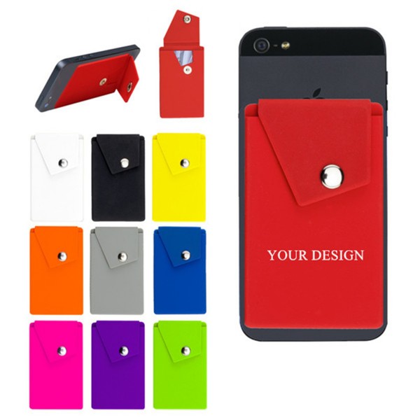 Silicone Phone Pocket Button Stand