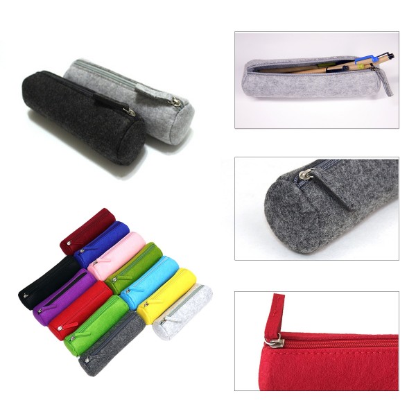 Felt Zippered Pencil Case