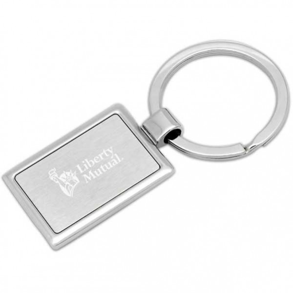 Rectangular Metal Keychain