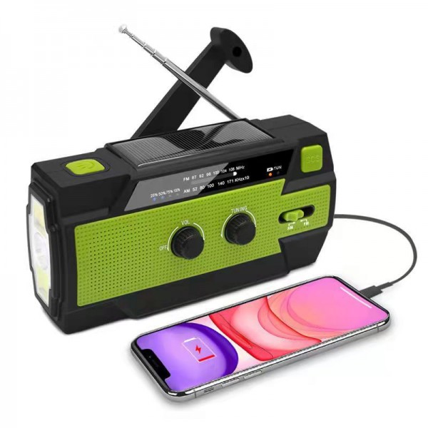 Hand Crank Solar Torch Radio