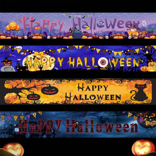 118" L x 19.7" W Halloween Banner