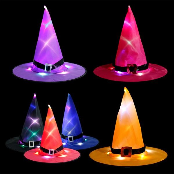 Halloween LED Glowing Witch Hats