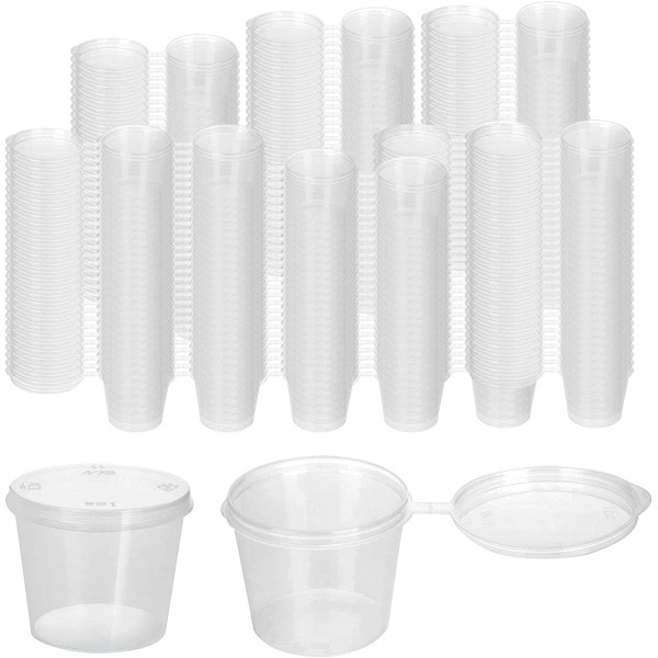 Disposable Plastic Portion Cups with Lids