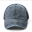 Washed Ponytail Mesh Baseball Cap