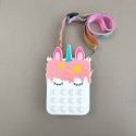 Silicone Push Pop Bubble Purse  Keychain