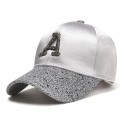 Sequined Baseball Cap with Diamond