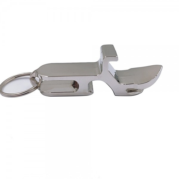 Metal Bottle Opener W/Keychain