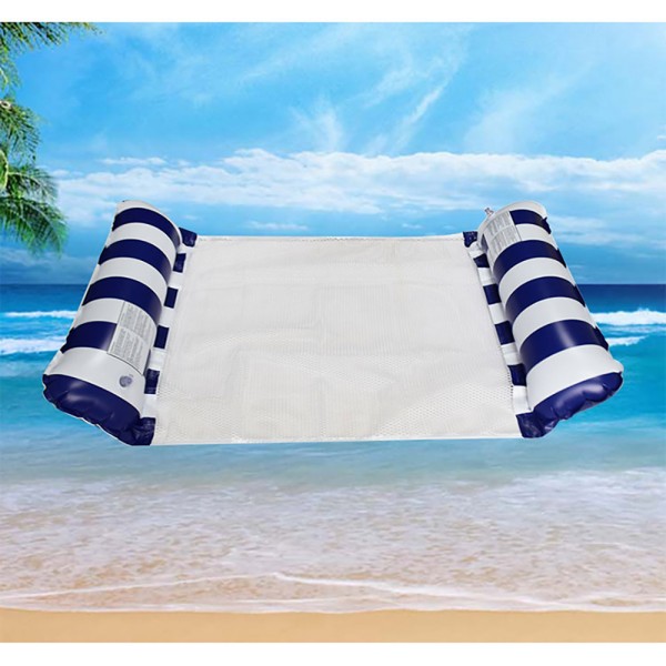 Striped Inflatable Floating Bed