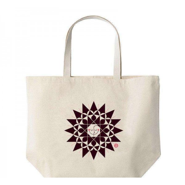 Canvas Tote with Gusset Accents