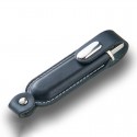 Leather USB Drive w/ Silver Trim