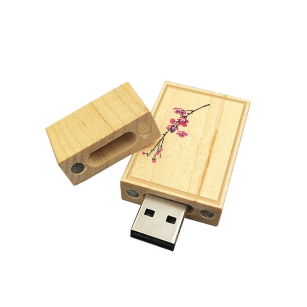 Rectangular Wooden USB Flash Drive