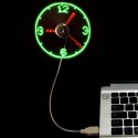 USB Powered LED Light Clock Desk Fan