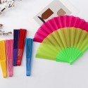 Portable Fabric Folding Fan Summer Plastic Handheld Fans