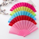 Portable Fabric Folding Fan Summer Plastic Handheld Fans