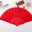 Portable Fabric Folding Fan Summer Plastic Handheld Fans