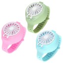 Outdoor Travel Portable USB Recharge Wrist Strip Watch Fan