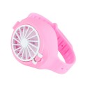 Outdoor Travel Portable USB Recharge Wrist Strip Watch Fan