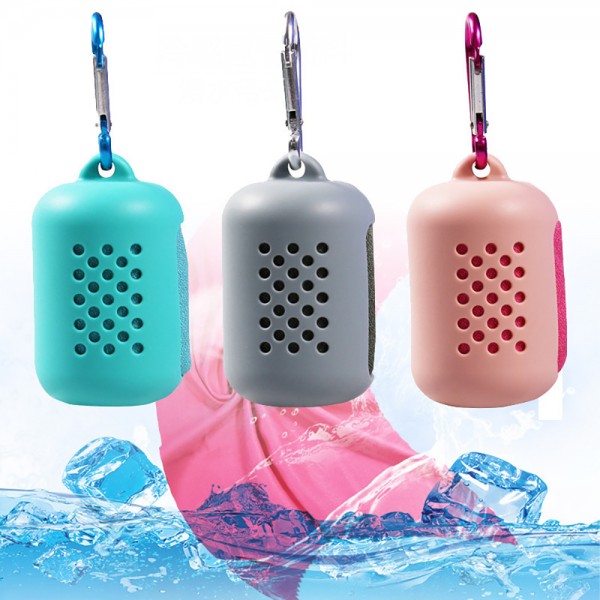 Portable Quick Dry Towel with Silicone Case