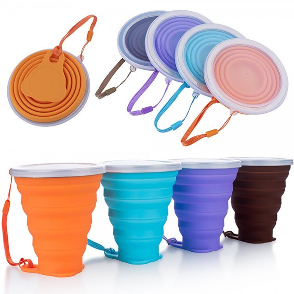 Silicone Foldable Coffee Cup with Lid