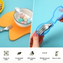 Portable Folding Stainless Steel Fork Spoon in Case