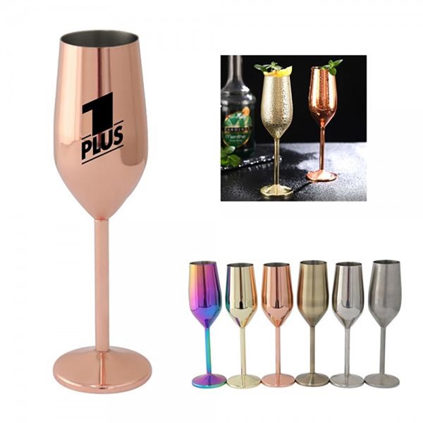 Stainless Steel Champagne Flute Goblet Wine Cup