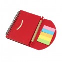 Spiral Notebook With Sticky Notes And Pen