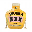 Tequila Bottle Shaped Laser Shoulder Handbag