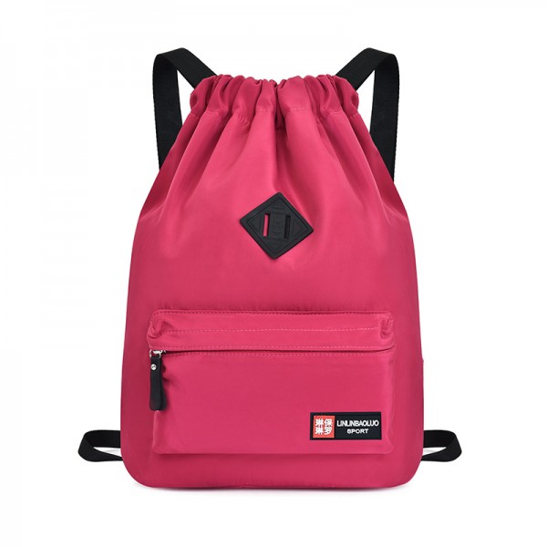 Drawstring Backpack with Shoe Pocket