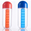 20 Oz. Water Bottle w/Built-in Daily Pill Box