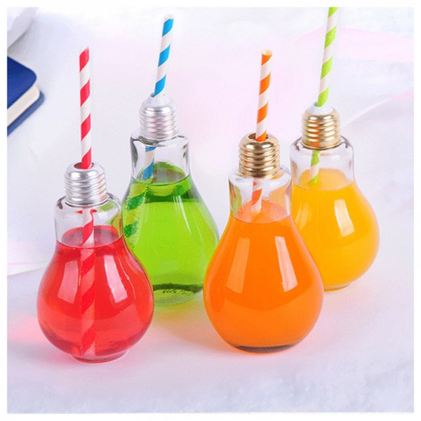 Light Bulb Shaped Glass Bottle