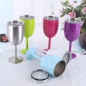 10oz Stainless Steel Wine Goblet with Lid