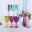 10oz Stainless Steel Wine Goblet with Lid