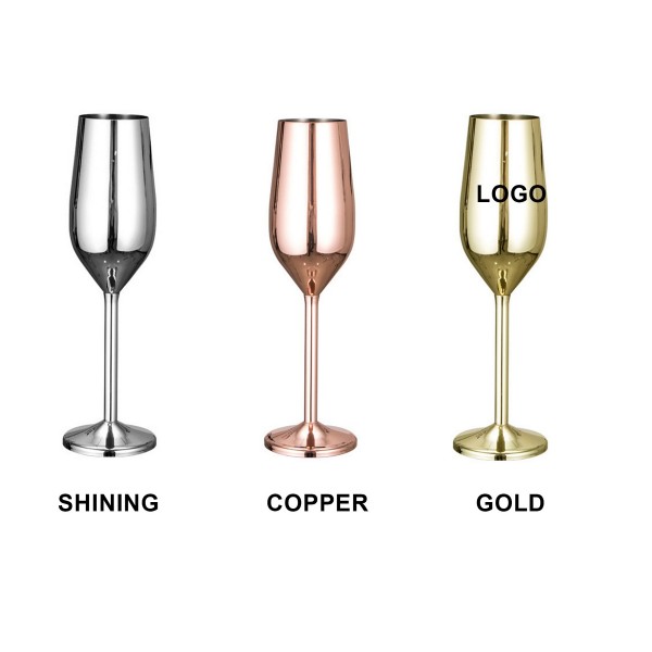 Stainless Steel Champagne Flute Goblet Wine Cup