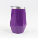 12 oz Diamond Shape Wine Cup with Lid