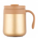 Double Wall Insulated Coffee Cup With Lid & Handle