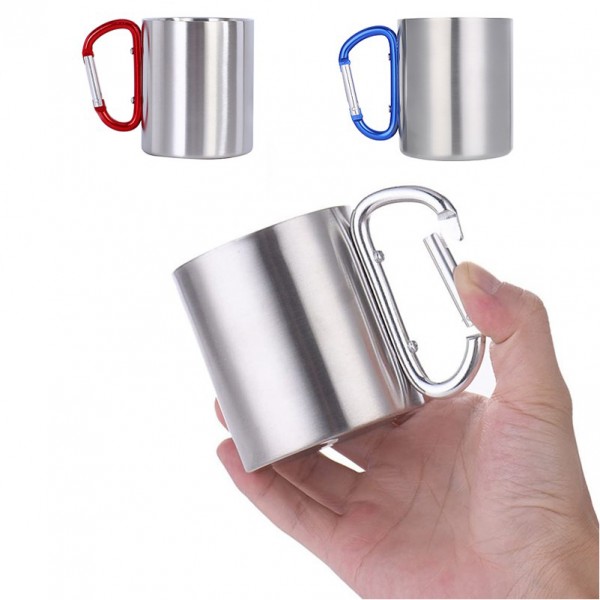 7oz Stainless Steel Double Wall Insulated Travel Mug with C