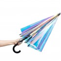 Holographic Iridescent Transparent Umbrella