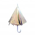 Holographic Iridescent Transparent Umbrella