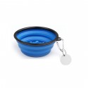 Collapsible Slow Feeder Pet Bowl With Dog Tag